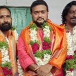सिंहवाहिनी श्री महांकाली मंदिर की नई प्रबंध कमेटी के चेयरमैन जी. अरविंद कुमार गौड़, महासचिव पोसानी सतीश मुदिराज व कोषाध्यक्ष हरीश गौड़।