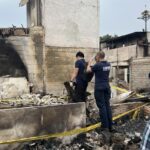 Puslabfor gelar olah TKP di lokasi kebakaran Kemayoran, Jakpus (Adhfar Aulia Syuhada/detikcom)