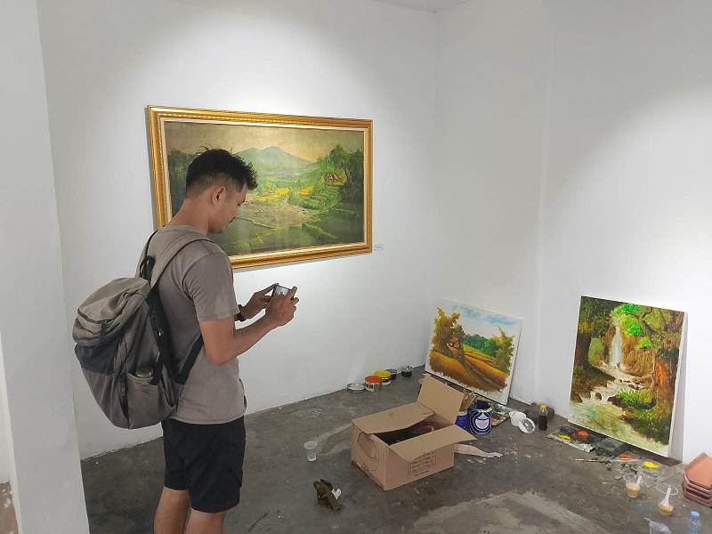 Pameran karya lukis seniman jelekong di galeri Yayasan Bubuara jelekong kampung Jelekong Kab Bandung.